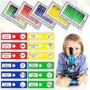 Yexiya 120 Pcs Kids Prepared Microscope Slides with Specimens Animals Insects Plants Flowers Specimens Microbiology Biological Sample for Student School Science Lab Supplies(48 Different Patterns) by TinyTreasures Baby Boutique