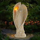 Angel Figurine, Large Angel Garden Statues Outdoor with Butterfly Solar LED Lights Lawn Decorations Yard Ornament Sculptural for Outside Patio Decor, Angel Gardening Gifts by CozyNest Decor