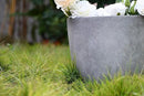 Kante 14 Inch Dia Round Concrete Planter, Indoor Outdoor Large Plant Pot with Drainage Hole and Rubber Plug for Home Patio Garden, Natural Concrete by GreenHaven Gardens