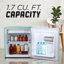 IBCR17MNT Compact, Energy Star Certified Small, Single Door Mini Fridge with Freezer Refrigerator, Standard (1.7 cu ft), Mint Green by CozyNest Decor