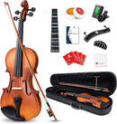 Vangoa 3/4 Violin Beginner Acoustic Violin Fiddle Three Quarters Starter Set for Students with Violin Case, Rosin, Shoulder Rest, Tuner, Strings, Violin Bow, Fingerboard Sticker, Mute, Natural by TinyTreasures Baby Boutique