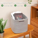 OIAHOMY Storage Cubes 11 Inch Bins-3-Pack, Cotton Rope Woven Baskets for Organizing, Square Storage Baskets for Shelves, Classroom, Kids Toy Bins, Closet, Baby Nursery-Grey by TinyTreasures Baby Boutique