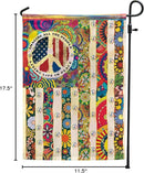 Flags-People Living Life In Peace Hippie Flag PSL318F, Garden Flag (11.5" x 17.5")-USA House Garden Flags Premium Polyester-Decorative Outdoor Flags by GreenHaven Gardens