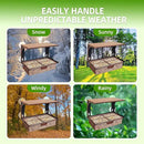 Window Bird Feeder with Strong Suction Cups, Metal Bird Feeders for Outdoors Birdwatching Gifts for Cats & Nature Lovers by CozyNest Decor