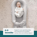 MyBaby 3-in-1 Calming Baby Cushion, Soothing Comfort for Newborns & Infants, Snuggling Sensation, Sound and Vibration, Designed for Safety, Rechargeable & Machine-Washable, by Homedics, Gray by TinyTreasures Baby Boutique