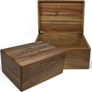 Our Adventure Travel Memory Box - Personalized Travel Couple Gift, Acacia Wood Chest Trunk for Couples Adventure Keepsakes, Honey Moon Trip Keepsake Box for Tickets, Valentine's Gifts, 11,5x8,5x5,5 in by TinyTreasures Baby Boutique