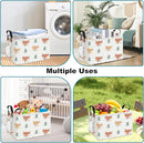FANKANG Storage Bins, Nursery Hamper Canvas Laundry Basket Foldable with Waterproof PE Coating Large Storage Baskets for Kids Boys and Girls, Office, Bedroom, Clothes,Toys(Rec-Fox ） by TinyTreasures Baby Boutique