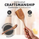 Zulay Kitchen 15-Piece Teak Wooden Utensils for Cooking - Natural Teak Utensil Set with Premium Gift Box - Non-Stick Wooden Spoons for Cooking - Kitchen Gift Set - Comfortable Grip Wooden Utensil Set by CozyNest Decor
