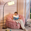 Hobestluk Bean Bag Chair Oversized Bean Bag Chair for Adults Donut-Shaped Large Bean Bag with Spacious Design for Living Room Bedroom or Reading Nook (Bubble Pink) by CozyNest Decor