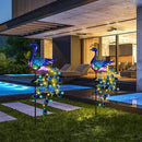 DREAMSOUL Peacock Solar Garden Lights Outdoor Decorative Stake, Waterproof Metal Peacock Garden Decor Solar Powered Landscape LED Path Lights Walkway Patio Decoration Lawn Ornament Christmas Gifts by GreenHaven Gardens