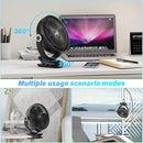 12000mAh Clip on Fan 30H Longest Runtime, 8in Portable Fan Rechargeable, Ultra Quiet with Heavy-Duty Clamp, USB Desk Fans for Golf Cart,Office Desk, Treadmill, Camping, Bedroom by TinyTreasures Baby Boutique