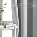NICETOWN Silver Grey Blackout Curtains 63 inches Long for Bedroom, Grommet Solid Thermal Drapes Light Blocking Window Treatments Sound Reducing for Living Room, W46 x L63, 2 Panels by TinyTreasures Baby Boutique
