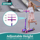 Gotrax KS1 Kids Kick Scooter, LED Lighted Wheels and 3 Adjustable Height Handlebars, Lean-to-Steer & Widen Anti-Slip Deck, 3 Wheel Scooter for Boys & Girls Ages 2-8 and up to 110 Lbs by TinyTreasures Baby Boutique