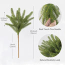 MISSPIN 12 Pcs 19.5 Inches Christmas Cedar Branches, Cedar Artificial Christmas Branches DIY Crafts Faux for Xmas Indoor Outdoor Home Decor by CozyNest Decor