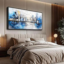 ZUITINGHUA Black Framed Canvas Wall Art For Living Room Large Wall Decor For Office Bedroom Decorations Blue Landscape Pictures Abstraction Paintings Artwork Aesthetic Mural Home Decor 30x60 In by CozyNest Decor