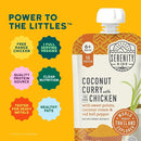 Serenity Kids 6+ Months World Explorers Coconut Curry Chicken Baby Food Pouch - BPA-Free Pouches - Ethically Sourced Meats & Organic Veggies - GMO-Free Savory Blend - 3.5 Oz, 12 Pack by TinyTreasures Baby Boutique
