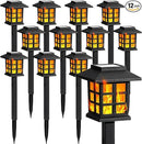 GIGALUMI Solar Lights for Outside,12 Pack Flickering Flame LED Solar Outdoor Lights, Waterproof Solar Garden Lights Maintain 10 Hours of Lighting for Christmas, Garden, Landscape, Path, Yard, Patio by GreenHaven Gardens