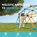 Climbing Dome, 10FT Jungle Gym with Swing for Kids 3 to 10 Outdoor Play Equipment, Supports 800lbs Toddler Play Set, Anti-Rust & Easy Assembly, Gift for Boys Girls (Yellow & Blue) by TinyTreasures Baby Boutique