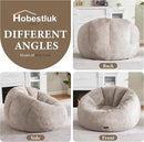 Hobestluk Bean Bag Chairs Large Bean Bag Couch for Adults Stuffed Sofa Chair Comfy Giant Bean Bag Chair with Spacious Design for Reading, Playing or Relaxing (Brown) by CozyNest Decor