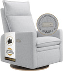 Arya Modern Nursery Chair Glider Recliner with 180° Swivel - Cozy Motorized Reclining Nursing Chair with USB Ports, Gentle Motion, Ergonomic Design, Canadian-Made (Heather Grey/ARLO Fabric) by TinyTreasures Baby Boutique