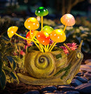 Solar Lights Outdoor Garden Statue,Cute Snails Figurines with Mushroom LED Solar Lights Fairy Garden Accessories,Birthday Gifts for Women Mom Gardening for Patio,Yard Art,Lawn Ornament,Porch,Backyard by GreenHaven Gardens