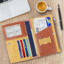Genuine Leather Travel Passport Wallet, Slim RFID Blocking Holder for Secure Travel and Document Organization (Brown) by TinyTreasures Baby Boutique