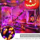 weillsnow 164FT 500 LED Halloween Lights, 8 Modes Waterproof Plug in String Lights for Halloween Indoor Outdoor Yard Party Wedding Garden Home Decorations (Purple & Orange) by GreenHaven Gardens