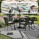 MontVoo Outdoor Rug-Waterproof Patio Rug Mat 5x8 Outdoor Carpet Mat Reversible Plastic Straw Outside Outdoor Rug for RV Camping Picnic Beach Balcony Backyard Pool Deck Porch Modern Boho Grey by GreenHaven Gardens