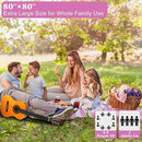 HX&OD Outdoor Picnic Blanket, Extra Large, 80''x80'' Waterproof Foldable Blankets Gingham Picnic Mat for Beach, Camping Grass Lawn Park Accessories Cute Couple Ideas Wedding (Pink, 80”x80”) by TinyTreasures Baby Boutique