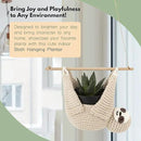 Home Decor Sloth Hanging Planters for Indoor Plants, Indoor/Outdoor Hanging Plant Holder, Plant Hanger Gift Idea for Sloth Lovers, Animal Wall Planter, 4 inch by GreenHaven Gardens