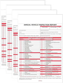 Annual Vehicle Inspection Report Form 5-pk 3-Ply Carbonless,8.5" x 11.75" + Label Aluminum,Permanent Adhesive 6" x 3.5" by GreenHaven Gardens