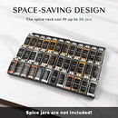 Spice Drawer Organizer - Expandable Spice Rack for Drawer, Black Seasoning Organizer for Drawer Spice Organizer, Spice Organization Seasoning rack insert for Cabinet (Jars Not Included) by CozyNest Decor