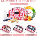 Cerbonny Small Cooler Bag Freezable Lunch Bag for Work School Travel, Leak-Proof, Insulated, Portable, Lightweight, 2.5L, Love Pattern by TinyTreasures Baby Boutique