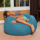 Posh Creations Bean Bag Chair for Kids, Teens, and Adults Includes Removable and Machine Washable Cover, Heather Teal, 38in - Large by TinyTreasures Baby Boutique