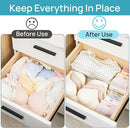 Vtopmart 14 Pack Drawer Dividers for Clothes, 4" High 10.2"-16.6" Adjustable Expandable Dresser Drawer Organizer, Clear Plastic Separators for Dresser, Baby Clothing, Underwear, Cosmetic, Toiletries by TinyTreasures Baby Boutique