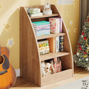 Kids Bookshelf,4 Tier Kids Book Shelf for Kids Rooms,Wood Children Bookcase,Baby Storage Book Rack,Toddler Bookshelf, Book and Toy Organizer,Book Display Shelf for Bedroom, Playroom, Nursery by TinyTreasures Baby Boutique