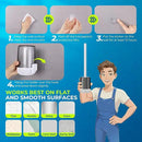 Silicone Toilet Brush and Holder Set with L-Shaped Brush Head, Wall Mounted Toilet Brush Set with Long Non-Slip Handles, Compact Toilet Bowl Cleaner Brush Suitable for RV Trailers & Bathroom (2 Pack) by CozyNest Decor