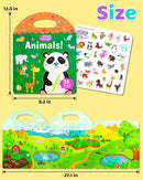 Benresive Reusable Sticker Books for Kids 2-4, Sticker Books for Toddlers 1-3 2-4, Toddler Travel Toys Activities Crafts Gifts - Animals by TinyTreasures Baby Boutique