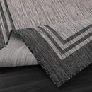 Bordered Outdoor Rug 9x12 Washable Outside Carpet for Indoor Patio Porch Waterproof Easy Cleaning Non Shedding Area Rugs Dark Gray 9 x 12 by CozyNest Decor