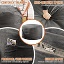 4FT Bean Bag Chair: Bean Bag with Velvet Cover, Fluffy and Comfy Bean Bag Chairs for Adults and Kids, Bean Bag Sofa Filled with High-Density Sponge for Gaming (Grey) by CozyNest Decor