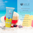 Aloe Up Kids Sport Sunscreen Lotion SPF 50 - Broad Spectrum Sheer Face and Body Sunscreen Protector for Sensitive Skin - With Aloe Vera Gel - Dries Fast - Reef Safe - Fragrance-Free - 6 Oz by TinyTreasures Baby Boutique
