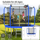 Upgraded Trampoline 8FT/10FT/12FT/14FT With Basketball Hoop, Light, Sprinkler, Stakes - Outdoor Backyard for 4-6 Kids and Adults by TinyTreasures Baby Boutique