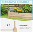 8 Feet Outdoor Wooden Raised Garden Bed, Elevated Planting Planter Box Kit for Vegetables Fruits Grow Yard Gardening, Natural by GreenHaven Gardens