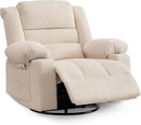 Recliner Chair Modern Ergonomic Lounge Swivel Single Sofa Seat Living Room Recliners on Clearance Foam Filling by CozyNest Decor