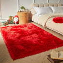 AMTOVO Faux Fur Sheepskin Rug for Living Room, 4 x 6 ft Red Fluffy Area Rug for Bedroom, Playroom, Luxury Room Decor, Rectangle by CozyNest Decor