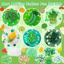 6 Packs Gradient Green Slime Kit - Cloud Butter Clear Slime, Crunchy Slimes for Kids with Various Slime Add-ins, Non Sticky Slimes Party Favors for Girls and Boys by TinyTreasures Baby Boutique