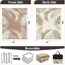 Pauwer Waterproof Outdoor Rug 8x10, Reversible Plastic Straw Patio Camping Rug, Indoor Outdoor RV Mat Carpet for Deck, Camper, Porch, Balcony, Backyard, Picnic, Leaf Brown by GreenHaven Gardens
