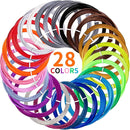 28 Colors 3D Pen Filament Refills Compatible with SCRIB3D MYNT3D PIKA3D 3D Pen for KidsPer Color 10 Feet 1.75mm PLA 3D Printing Pen Filament Refills, NOT FIT 3Doodler Start Pen by TinyTreasures Baby Boutique