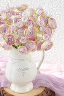 Floroom Ranunculus Artificial Flowers 18 Pcs Lilac Faux Silk Mini Ranunculus Bulk Fake Wedding Filler Flowers for DIY Bouquets, Centerpieces, Bridal Shower Decorations & Arrangements by CozyNest Decor