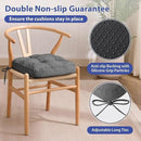 Chair Cushions for Dining Chairs, Dining Chair Cushions, Tufted Indoor Chair Pads with Ties & Non Slip Backing, Seat Cushions for Kitchen Chairs 16.5” x 16.5” x 3.5”, Set of 4, Grey by GreenHaven Gardens